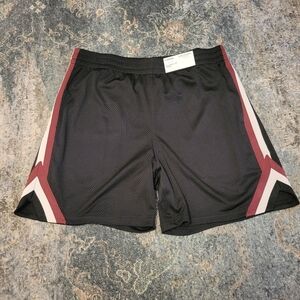 NWT Arizona Size L Men's Black and Burgundy Athletic Shorts